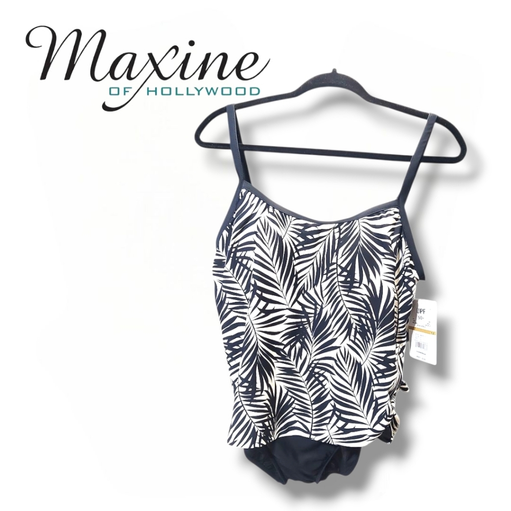 Maxine of Hollywood Black and White Zebra Swimsuit
